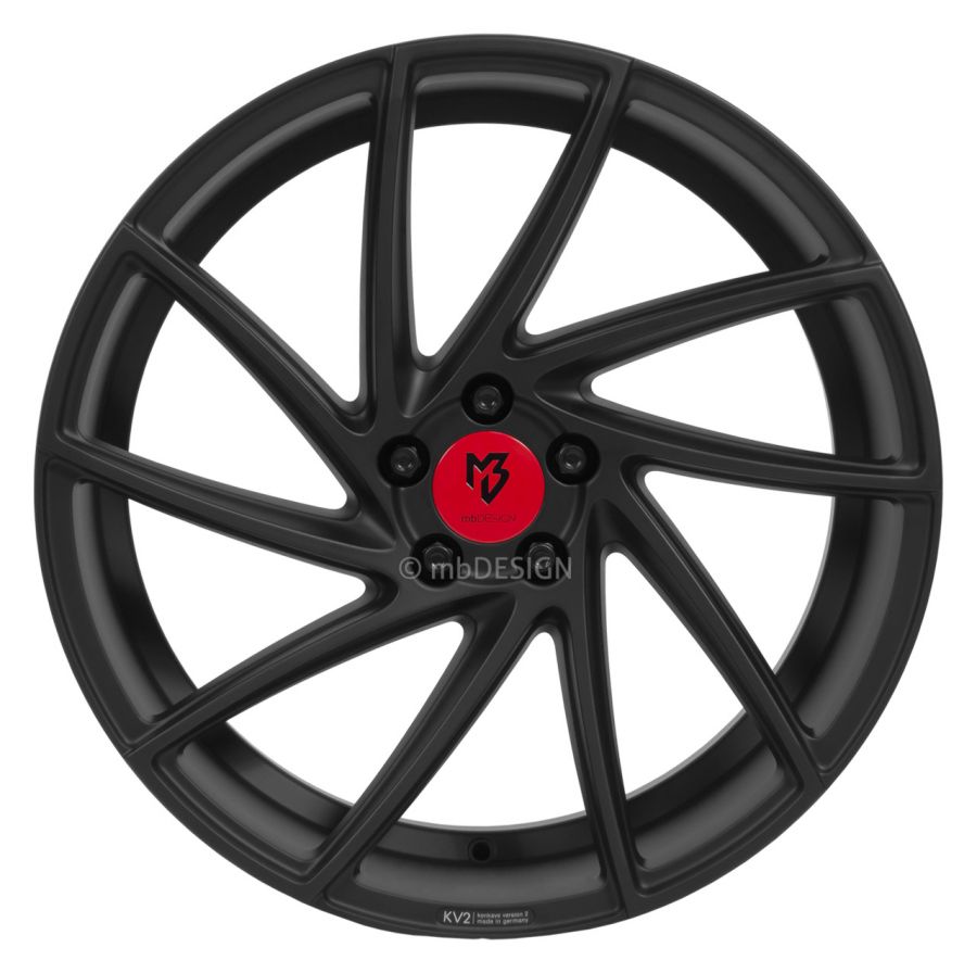 mbDESIGN<br>KV2 - Schwarz stumpfmatt (20x8.5)